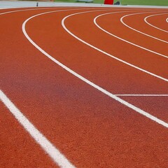 Fototapeta premium Running track in a stadium