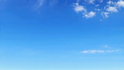Fototapeta premium Clear Blue Sky with Few Clouds