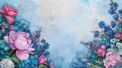 Doodle Page Print Border Design with Uplifting Youre doing great Message