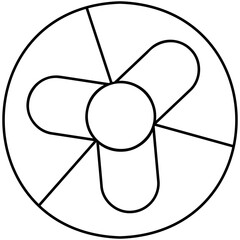 Naklejka premium Fan Icon