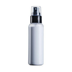 Isolated Transparent Bottle with Spray Top, No Background