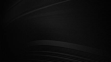 Black background with line curve design, Abstract vector illustration 