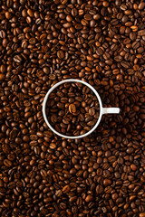 coffee beans in a cup