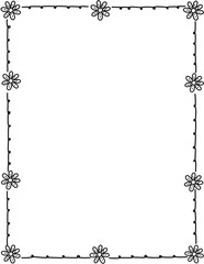 Doodle Borders Frames Clipart Commercial Use, Spring Doodle Borders, Hand Drawn Doodle Clip Art Page Border Frames, Black and White Doodle Page Borders, flowers, leaves, nature, bees, butterflies