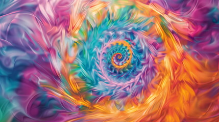 colorful vibrant color spiral abstract background