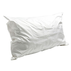 Isolated White Pillow with Soft Fabric, No Background Transparency.
