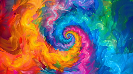 colorful vibrant color spiral abstract background