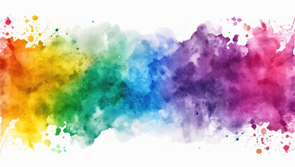 Obraz premium Colorful Watercolor Background with Paint Splashes