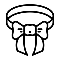 ribbon icon, line icon style