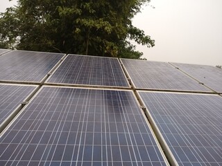 solar panels on a roof