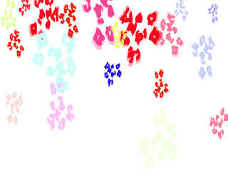 A bright and cute design with pastel colored line and plane shapes.