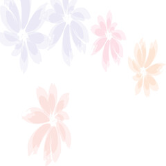 Falling cherry blooming flower parts vector..