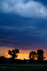 sunset over the river