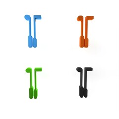 Colorful Golf club icon isolated on white background. Minimalism concept. 3D render illustration