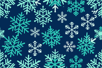 Christmas Snowflake Background. Seamless pattern. stock illustration