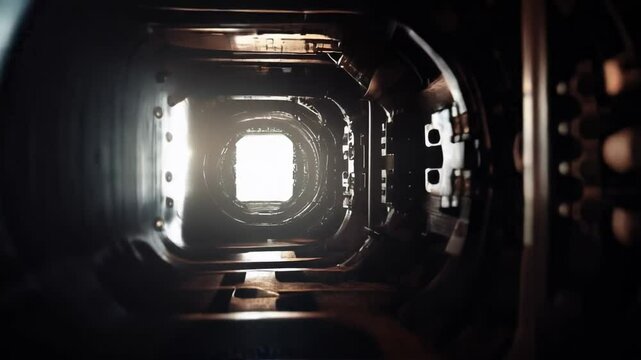 Round metallic background with mechanical gears.