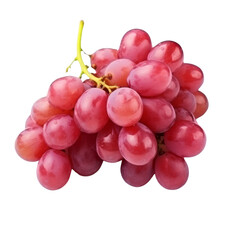 Fototapeta premium Fresh Red Grapes Isolated Without Background for Transparency.