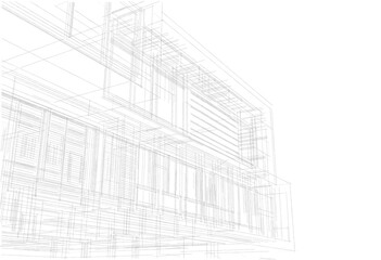 Fototapeta premium sketch of building