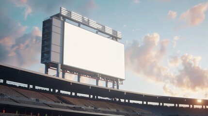 Sports Arena Billboard Blank Mockup Showcase Your Brand or Sponsorship Messages on Billboard
