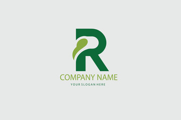 Abstract letter R minimalist style logo. Universal logotype from geometric shapes. Vector illustration.