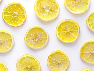 lemon slices isolated on white