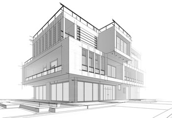 sketch of building