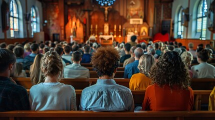 People gathering in churches