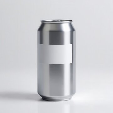 Stainless Steel Can with Label