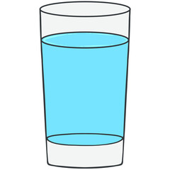 glass of water illustration