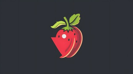 fruit ninja logo vector design template.