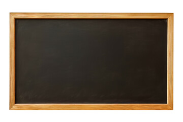 Empty black school chalkboard with wooden frame