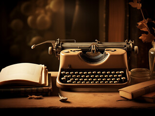 vintage typewriter on a desk
