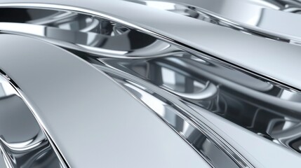 Fototapeta premium Subtle silver plexus design with a futuristic appeal, top right text space for elegance