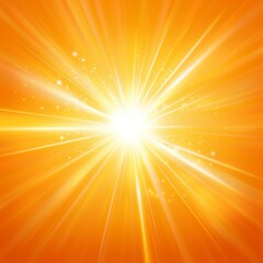 Obraz premium Bright Burst of Light with Radiant Orange and Yellow Rays in Abstract Background