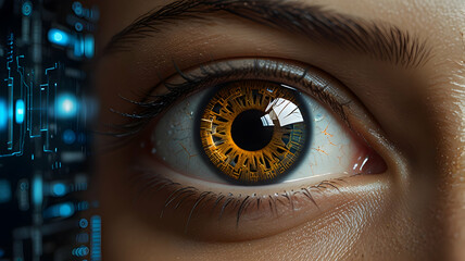 Fototapeta premium Default Eye of futuristic and Innovative Imagery AI and Automa