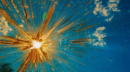 Abstract Gold and Blue Background.