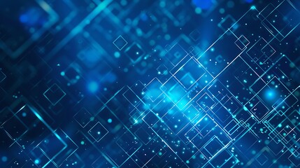 Obraz premium Blue business technology quadrilateral background
