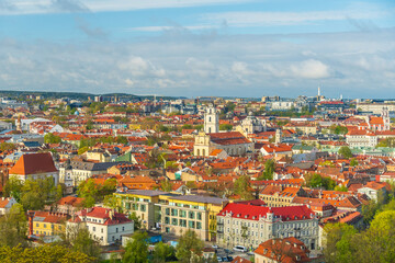 Downtown Vilnius city skyline, cityscape of  Lithuania