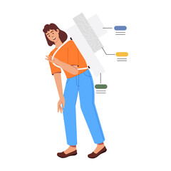 A flat illustration of market research 

