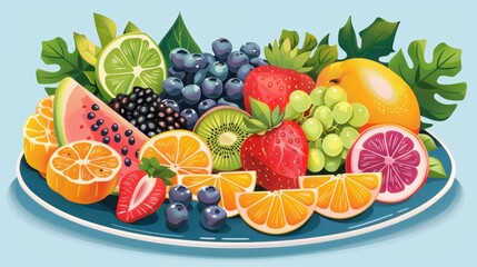 A Vibrant Fruit Platter