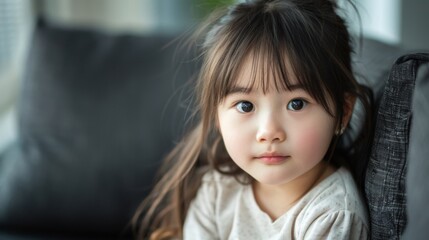 Portrait of a Young Girl Indoors