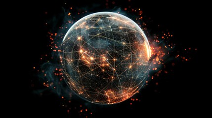 Obraz premium Digital Globe Network