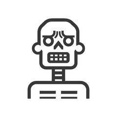 zombie minimalist line art icon logo symbol 