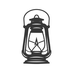 vintage lantern pendant lamp industrial style minimalist line art icon logo symbol 