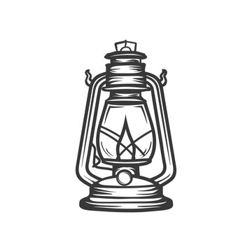 recommend clip art: vintage lantern pendant lamp industrial style minimalist line art icon logo symbol 