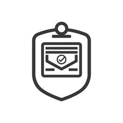 warranty minimalist line art icon logo symbol 
