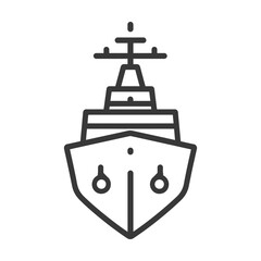 Obraz premium warship minimalist line art icon logo symbol 