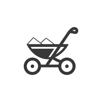 recommend clip art: wheelbarrow minimalist line art icon logo symbol 
