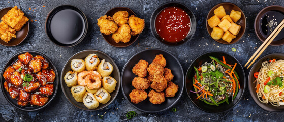 Spicy Fried Chicken Dish in Vibrant Watercolor Flat Design View.