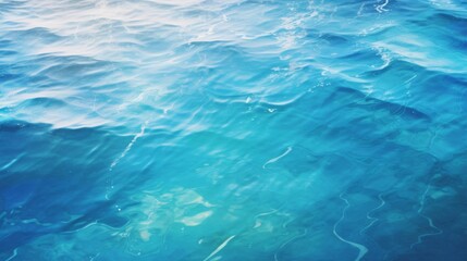 Fototapeta premium Turquoise sea with bright reflections and calm waves